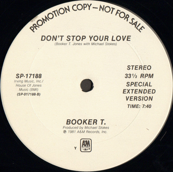 Booker T.* -Don't Stop Your Love