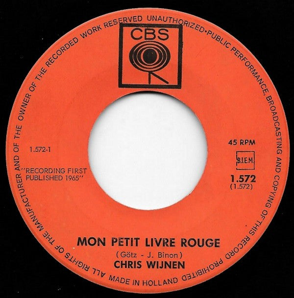 Chris Wijnen -Mon Petit Livre Rouge / Pour Savoir Embrasser