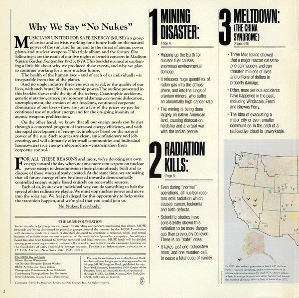 Various -No Nukes - From The Muse Concerts For A Non-Nuclear Future - Madison Square Garden - September 19-23, 1979