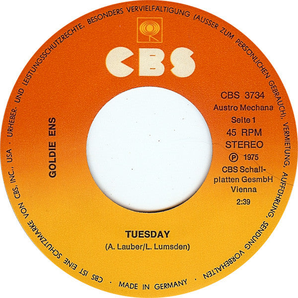 Goldie Ens -Tuesday