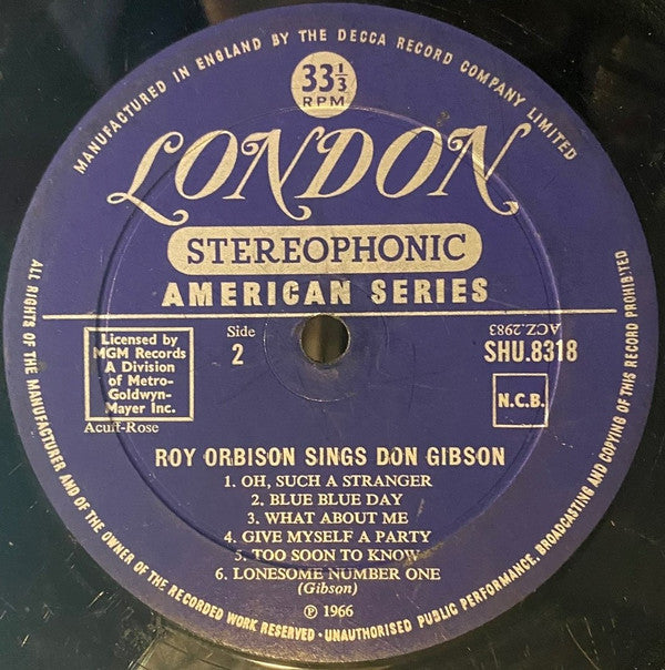 Roy Orbison - Roy Orbison Sings Don Gibson