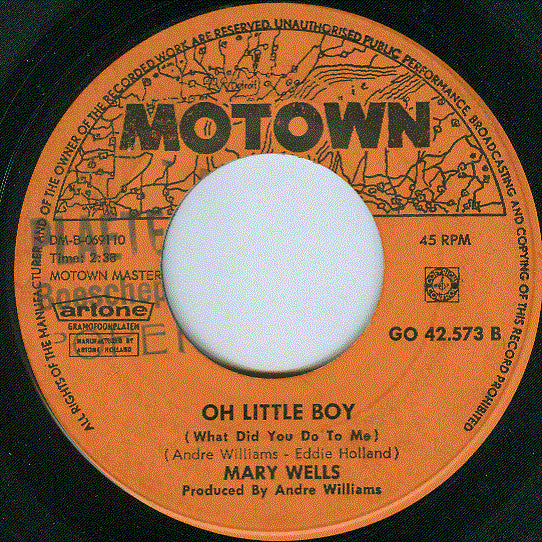 Mary Wells -My Guy / Oh Little Boy (What Did You Do To Me)