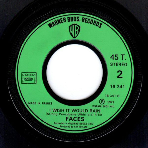 Rod Stewart & Faces (3) -Pool  Hall Richard / I Wish It Would Rain