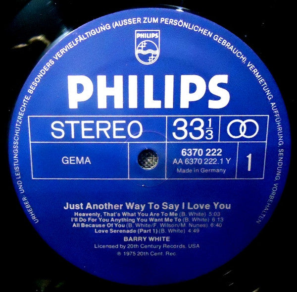 Barry White - Just Another Way To Say I Love You