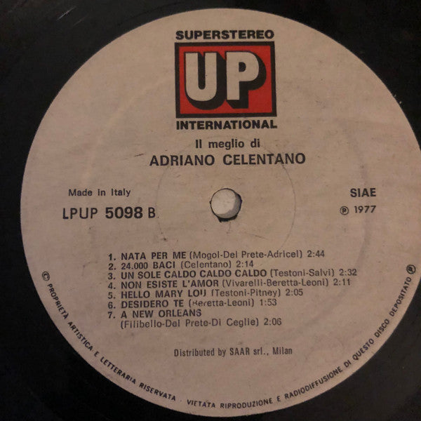 Adriano Celentano -Il Meglio Di Adriano Celentano