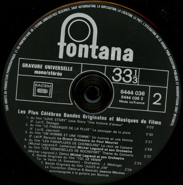 Various - Les Plus Célèbres Bandes Originales Et Musiques De Films