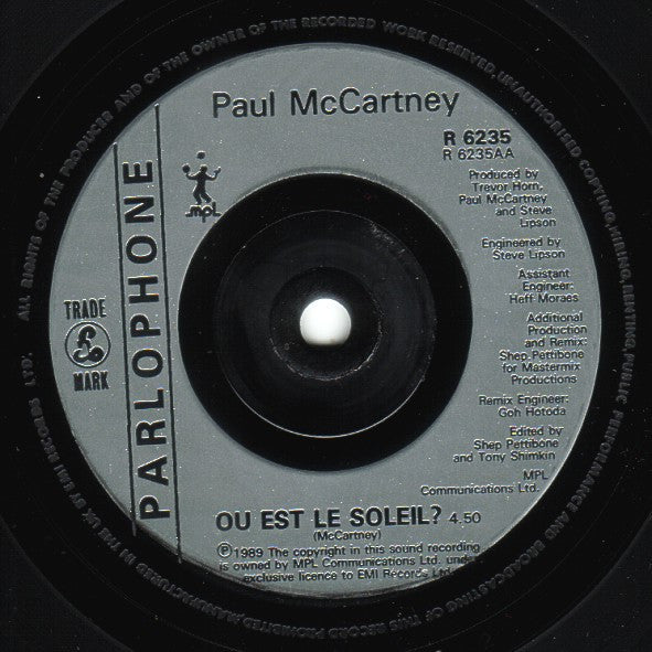 Paul McCartney -Figure Of Eight / Ou Est Le Soleil?