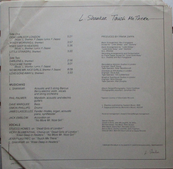 L. Shankar* -Touch Me There