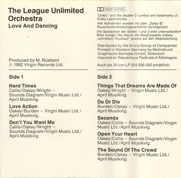 The League Unlimited Orchestra -Love And Dancing