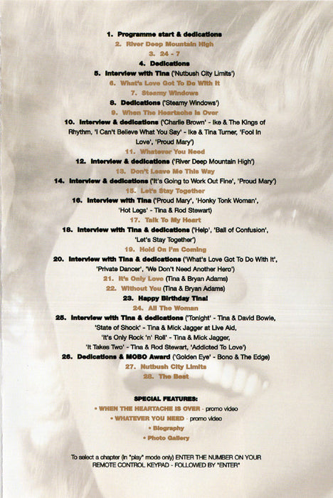 Tina Turner -Live In Amsterdam / Celebrate / Live In Rio