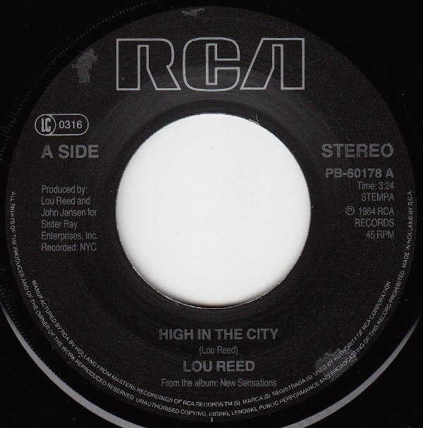 Lou Reed -High In The City