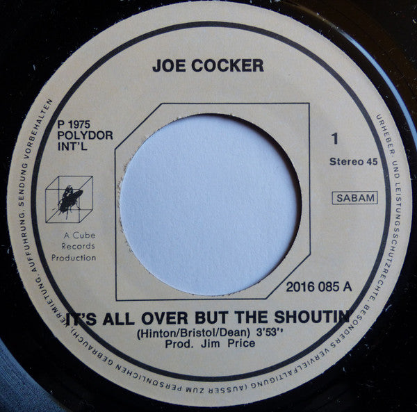 Joe Cocker -It's All Over But The Shoutin' / Sandpaper Cadillac