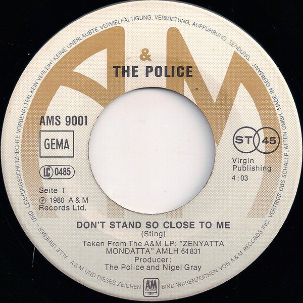 The Police -Don't Stand So Close To Me