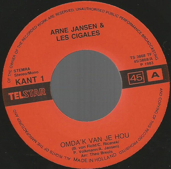 Arne Jansen &amp; Les Cigales - Omda'k Van Je Hou
