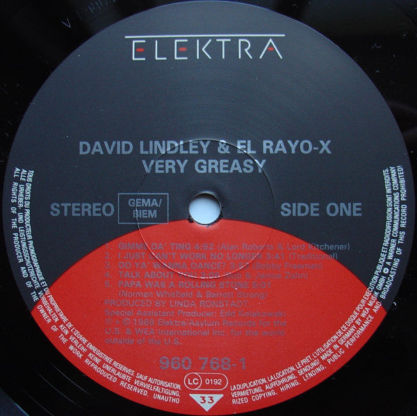 David Lindley And El Rayo-X -Very Greasy