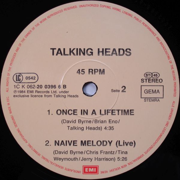 Talking Heads -Once In A Lifetime