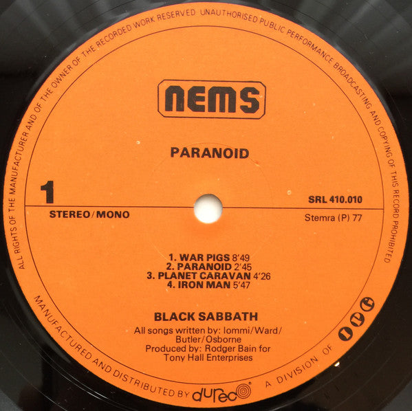 Black Sabbath -Paranoid