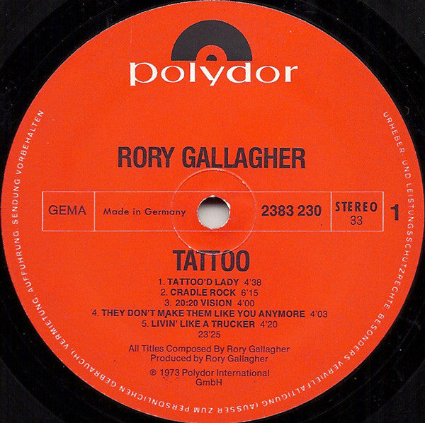 Rory Gallagher -Tattoo