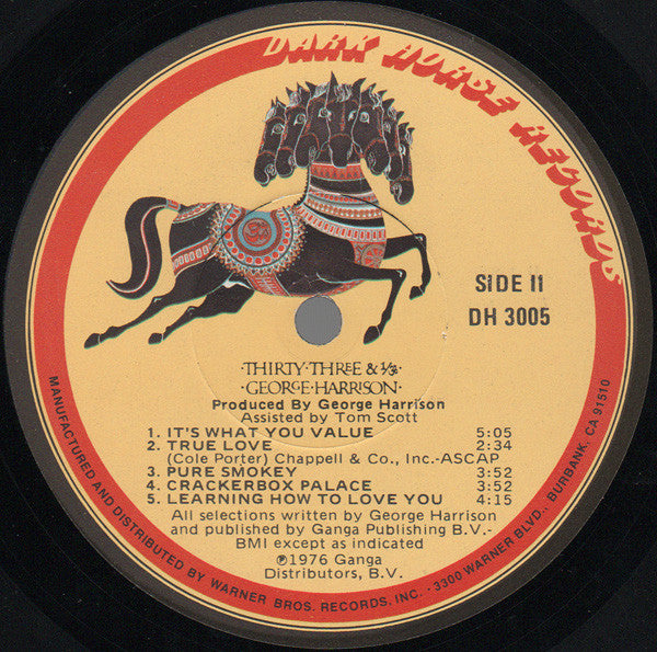 George Harrison -Thirty Three & 1/3