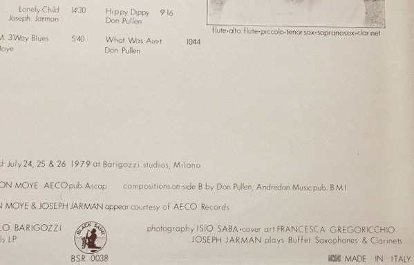 Don Pullen, Joseph Jarman, Don Moye* - The Magic Triangle