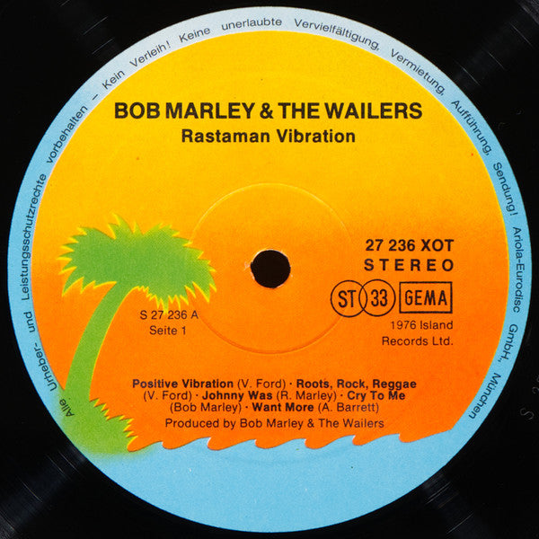 Bob Marley & The Wailers -Rastaman Vibration