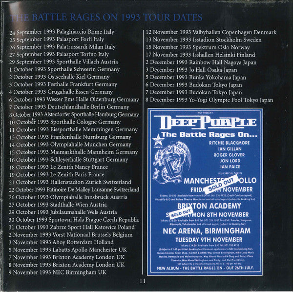 Deep Purple -Live At The NEC 1993