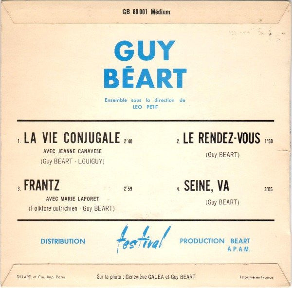 Guy Béart, Jeanne Canavèse, Marie Laforêt -Frantz