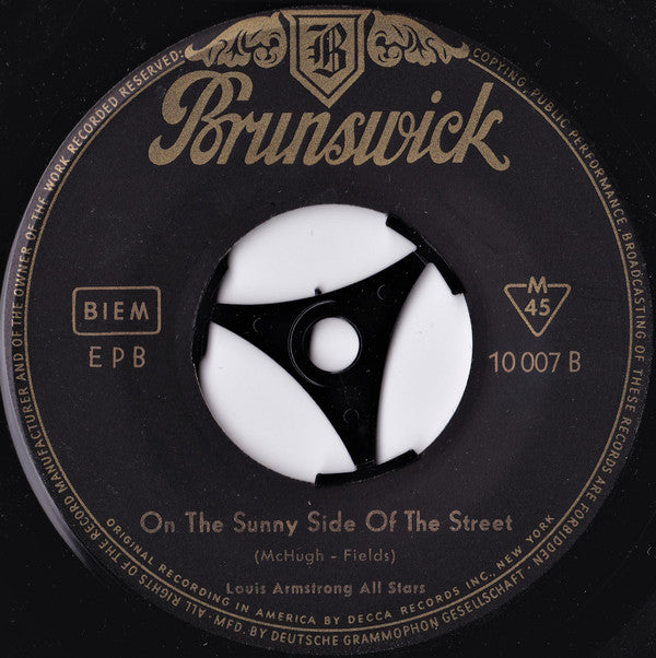 Louis Armstrong All Stars* - New Orleans Function / On The Sunny Side Of The Street