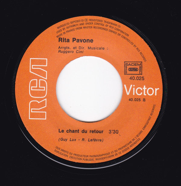 Rita Pavone -Moi Sans Toi / Le Chant Du Retour