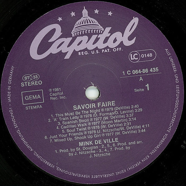 Mink DeVille - Savoir Faire