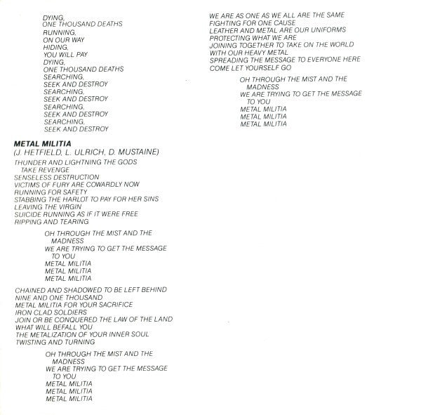 Metallica -Kill 'Em All