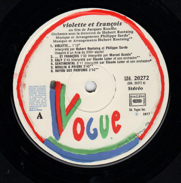 Philippe Sarde -Musique Du Film "Violette Et François"