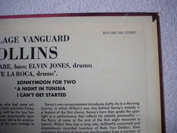 Sonny Rollins -A Night At The "Village Vanguard"