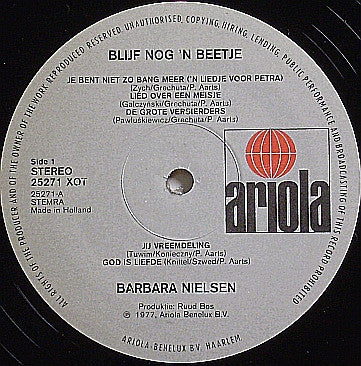 Barbara Nielsen -Blijf Nog 'N Beetje