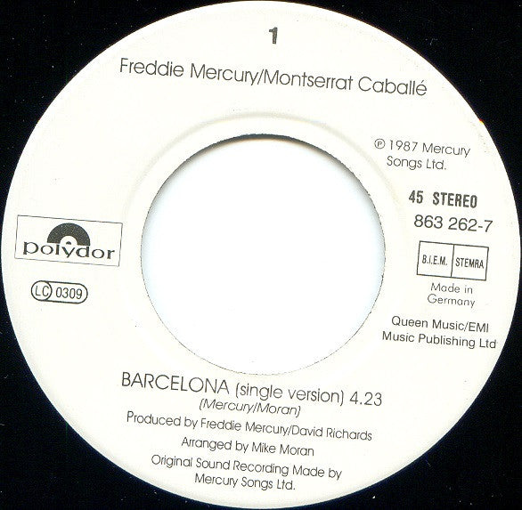 Freddie Mercury & Montserrat Caballé -Barcelona