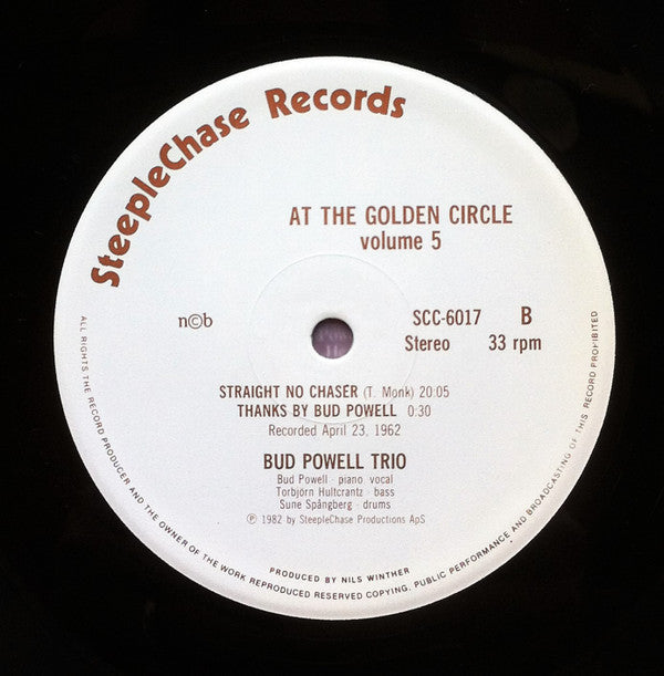 Bud Powell Trio* - At The Golden Circle Volume 5