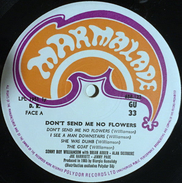 Sonny Boy Williamson (2) With Brian Auger &amp; The Trinity - Joe Harriott - Alan Skidmore - Jimmy Page - Don't Send Me No Flowers