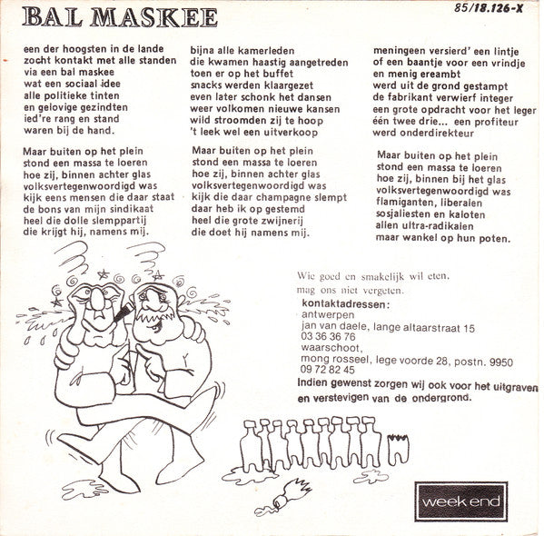 Vuile Mong En Zijn Vieze Gasten* -Het Apekot / Bal Maskee / B.O.B.