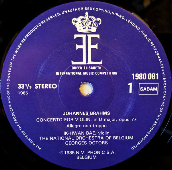Nai Yuan Hu · Ik-Hwan Bae · Henry Raudales -Queen Elisabeth Of Belgium International Music Competition 1985