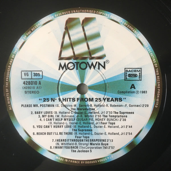 Various - 25 N°1 Hits From 25 Years