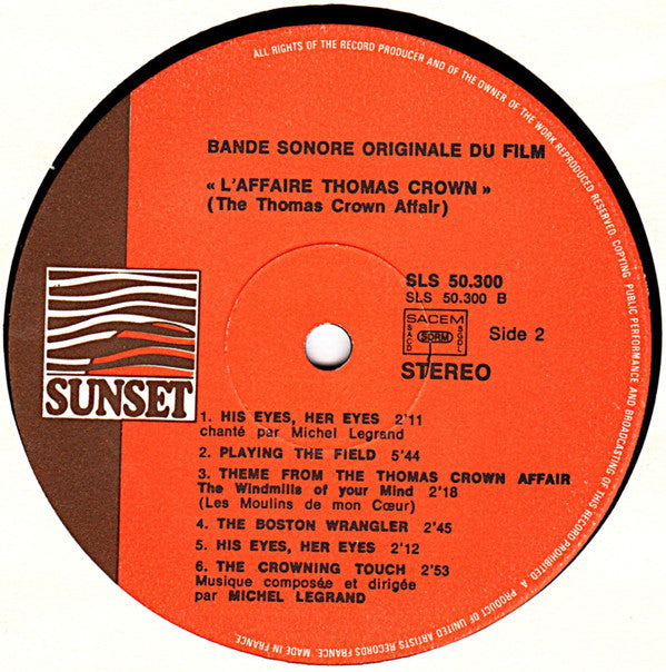 Michel Legrand -L'affaire Thomas Crown (Bande Sonore Originale Du Film)
