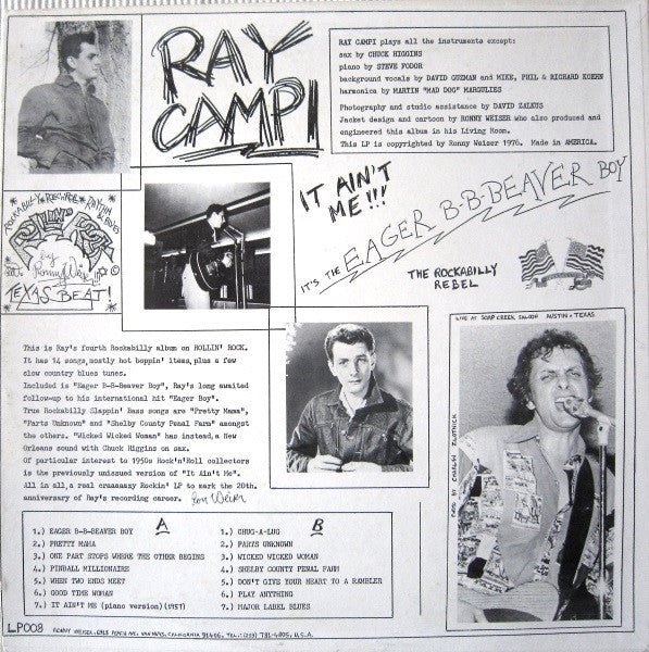 Ray Campi - It Ain't Me - Eager B-B-Beaver Boy