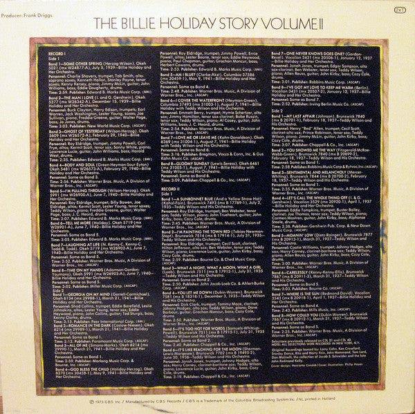 Billie Holiday -The Billie Holiday Story Volume II