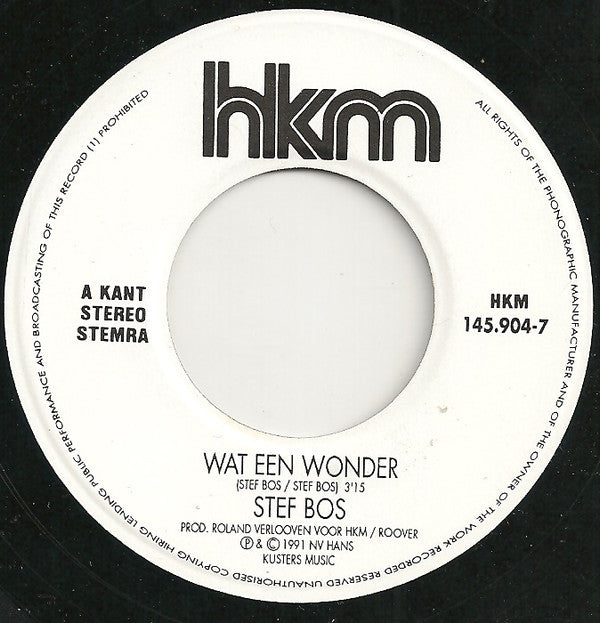Stef Bos -Wat Een Wonder