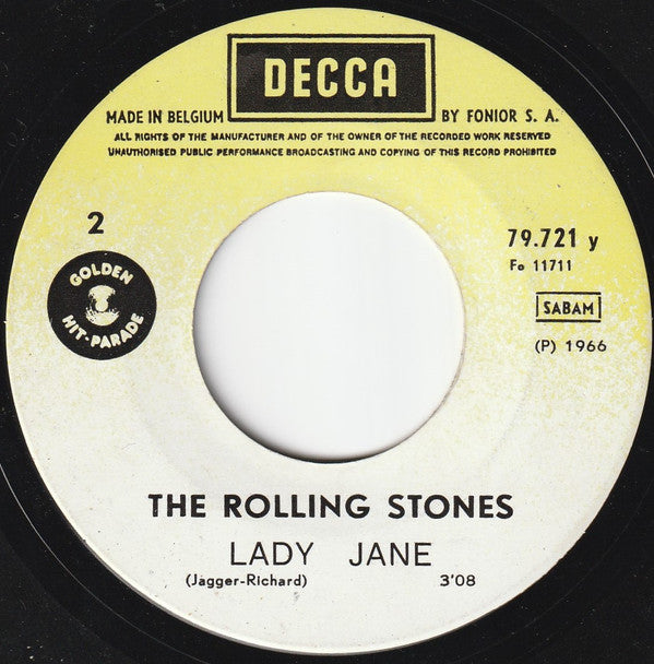 The Rolling Stones -Honky Tonk Women / Lady Jane