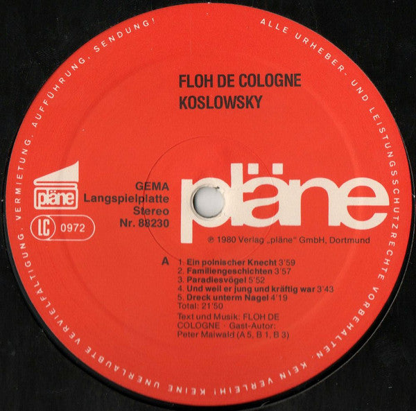 Floh De Cologne -Lieder Aus Der Rock-Oper Koslowsky