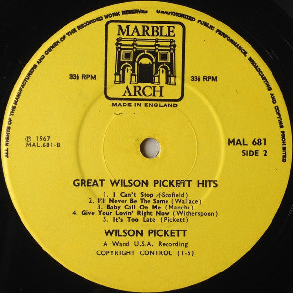 Wilson Pickett -Great Wilson Pickett Hits