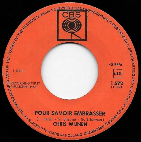 Chris Wijnen -Mon Petit Livre Rouge / Pour Savoir Embrasser