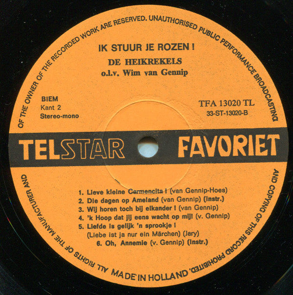 De Heikrekels -Ik Stuur Je Rozen !