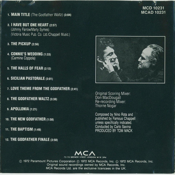 Nino Rota -The Godfather (Music From The Original Motion Picture Soundtrack)
